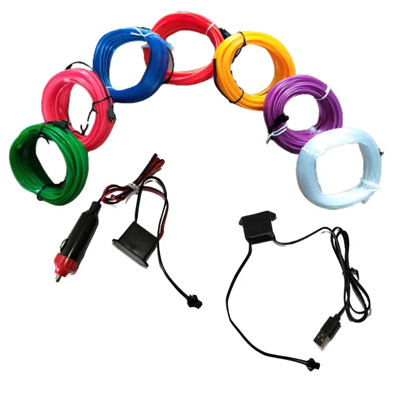5m taśma LED do wnętrza samochodu z USB
