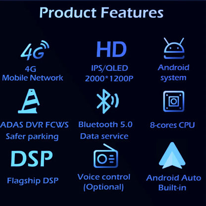 Radio Android 14 Carplay do Ford Transit 2015-2018
